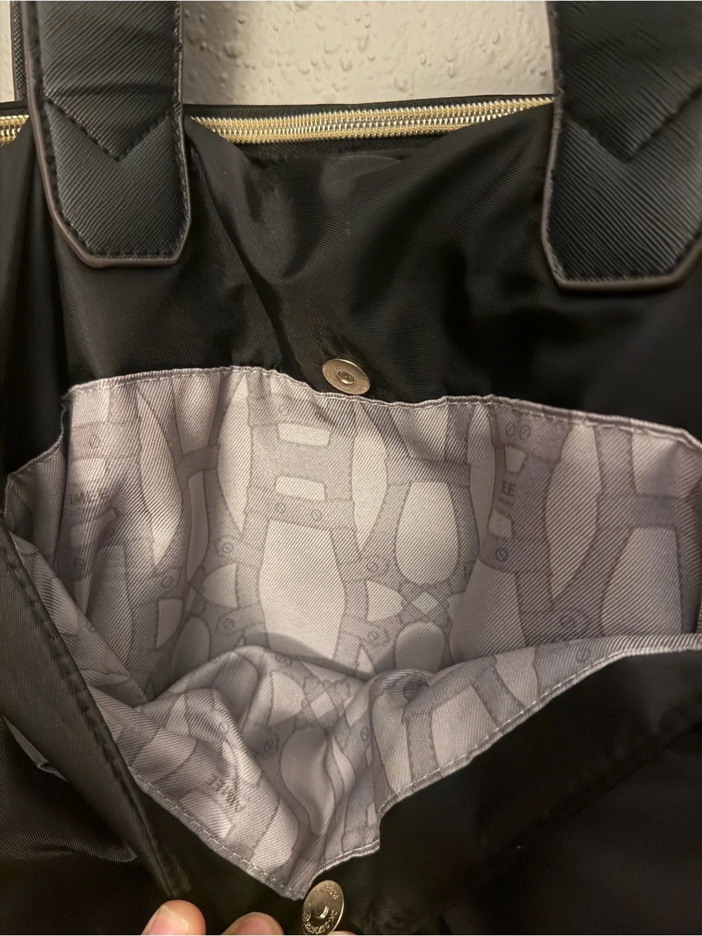 Aimee Kestenberg Black Tote with Gold Hardware